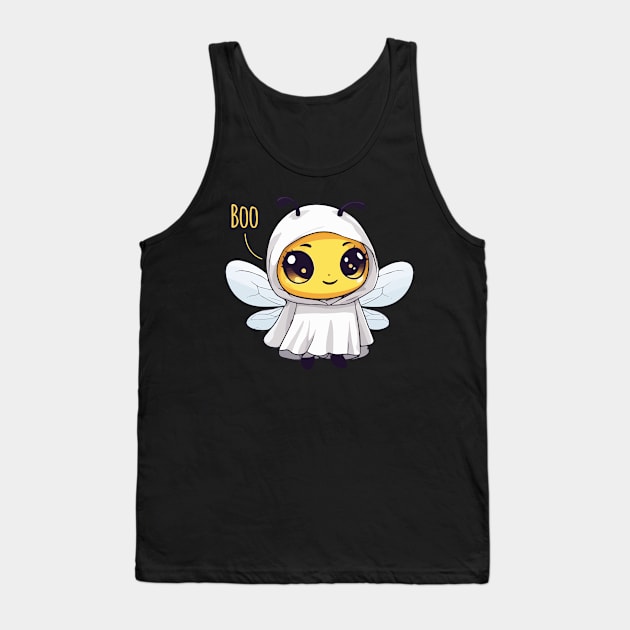 Kawaii Halloween Ghost Boo Bee Tank Top by Rishirt